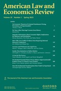 Cover image of current issue from American Law and Economics Review