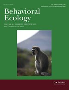 Cover image of current issue from Behavioral Ecology