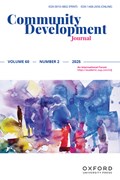 Cover image of current issue from Community Development Journal