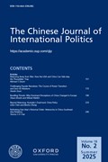 Cover image of current issue from The Chinese Journal of International Politics