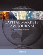 Cover image of current issue from Capital Markets Law Journal