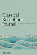 Cover image of current issue from Classical Receptions Journal