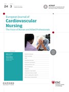 Cover image of current issue from European Journal of Cardiovascular Nursing