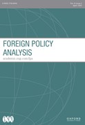 Cover image of current issue from Foreign Policy Analysis