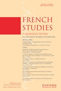 Cover image of current issue from French Studies