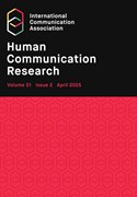 Cover image of current issue from Human Communication Research