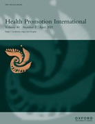 Cover image of current issue from Health Promotion International