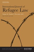 Cover image of current issue from International Journal of Refugee Law