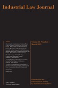 Cover image of current issue from Industrial Law Journal