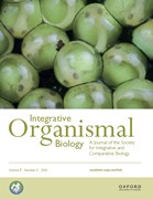 Cover image of current issue from Integrative Organismal Biology