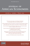 Cover image of current issue from Journal of African Economies