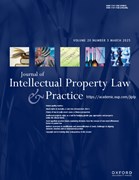 Cover image of current issue from Journal of Intellectual Property Law & Practice