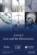 Cover image of current issue from Journal of Law and the Biosciences