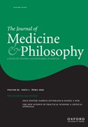 Cover image of current issue from The Journal of Medicine and Philosophy: A Forum for Bioethics and Philosophy of Medicine
