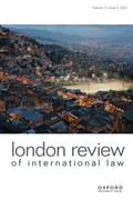 Cover image of current issue from London Review of International Law