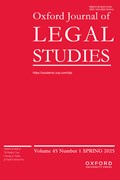 Cover image of current issue from Oxford Journal of Legal Studies