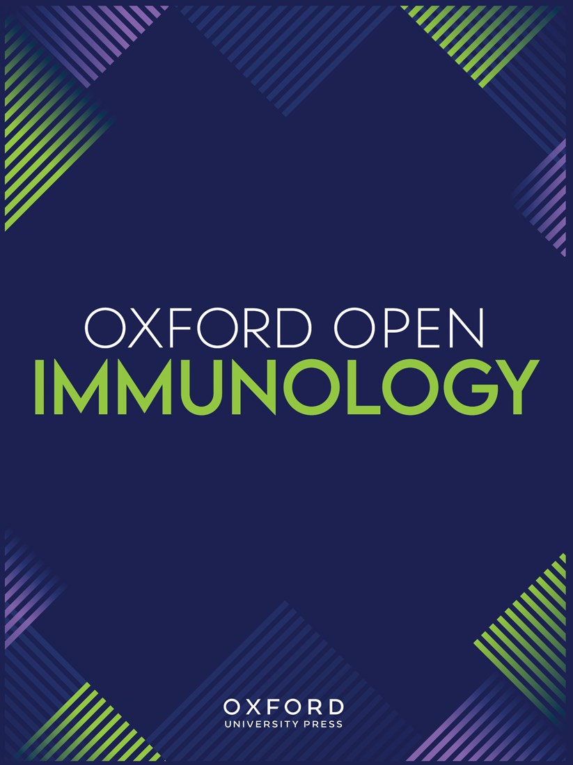 Cover image of current issue from Oxford Open Immunology