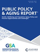 Cover image of current issue from Public Policy & Aging Report