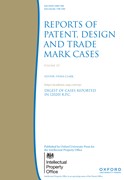Cover image of current issue from Reports of Patent, Design and Trade Mark Cases