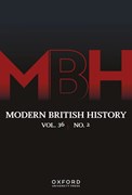 Cover image of current issue from Modern British History