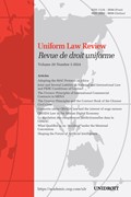 Cover image of current issue from Uniform Law Review